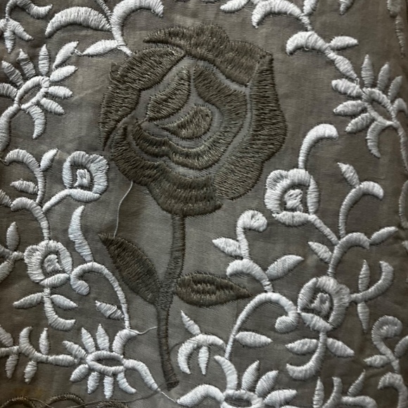 Tan and Cream embroidered tunic top - Picture 8 of 13